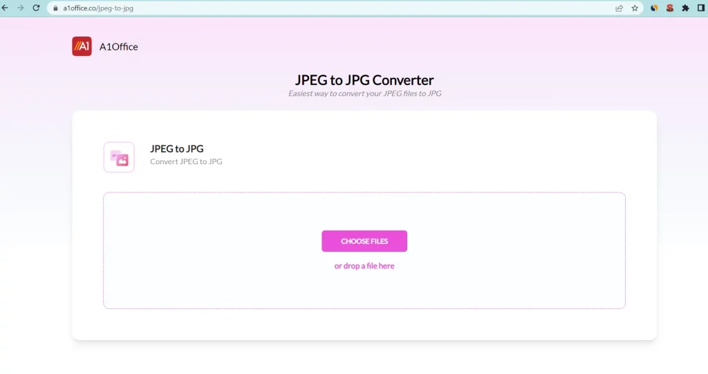 Open JPEG to JPG converter Online